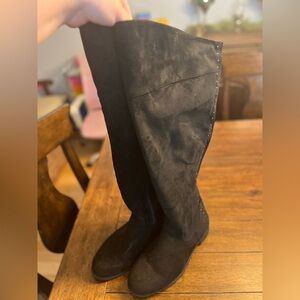 Black over the knee boots